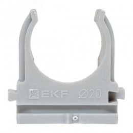 Крепеж-клипса для ручного монтажа d20 мм серая EKF-Plast
