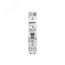 Выключатель автоматический дифференциального тока АВДТ-63М 1P+N (18 м) 16А 30мА характеристика C тип АС электронный 6кА PROXIMA