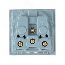 Розетка 45х45 (2 модуля), с заземлением, белая,   пря мая