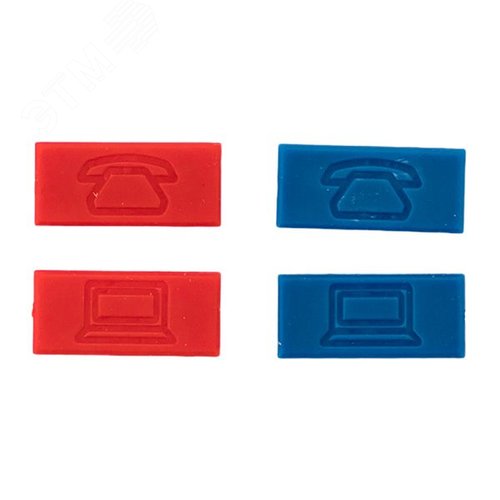 Вставка розеточная TERACOM PRO 45x45мм формат Mosaic на 2 модуля Keystone со шторками и маркерами белая