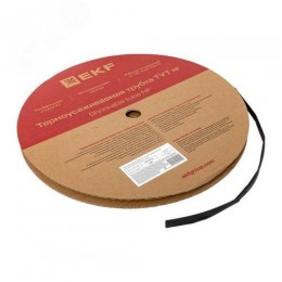 Трубка термоусаживаемая ТУТ нг 10/5 черная рулон PROxima