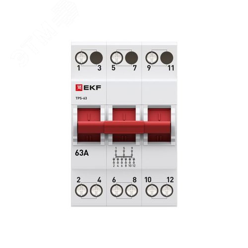 Переключатель трехпозиционный ТПС-63 3P 63А PROxima