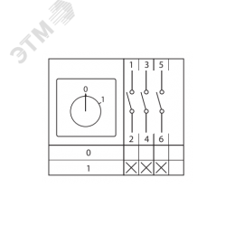 Переключатель кулачковый ПК-1-13 25А 3P 0-1