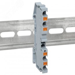 Клемма Push-in 4 мм2 4 вывода серая EKF