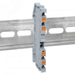 Клемма Push-in 2.5 мм2 4 вывода серая EKF