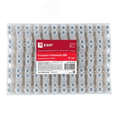 Колодка клеммная полиэтилен 2,5-10(16) мм2 30А 12 секций EKF