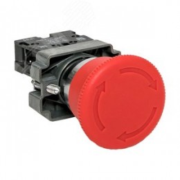 Кнопка BS542 поворотная красная грибок NC IP65 EK2
