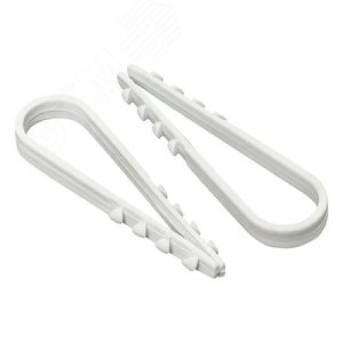 Дюбель-хомут для круглого кабеля 5-10мм нейлон белый Simple (100шт)