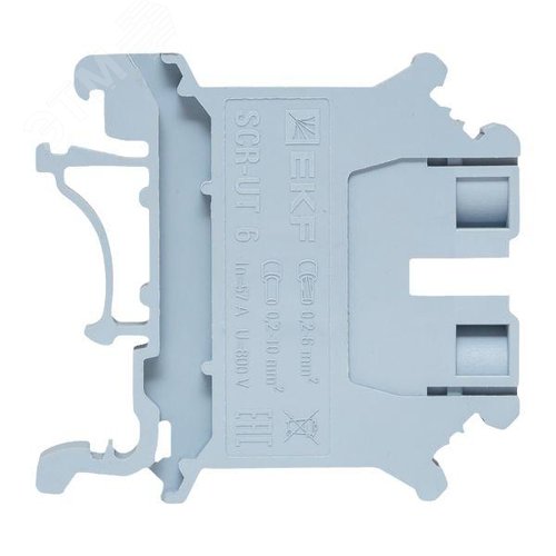 Клемма проходная винтовая UT 6 мм2 серая EKF