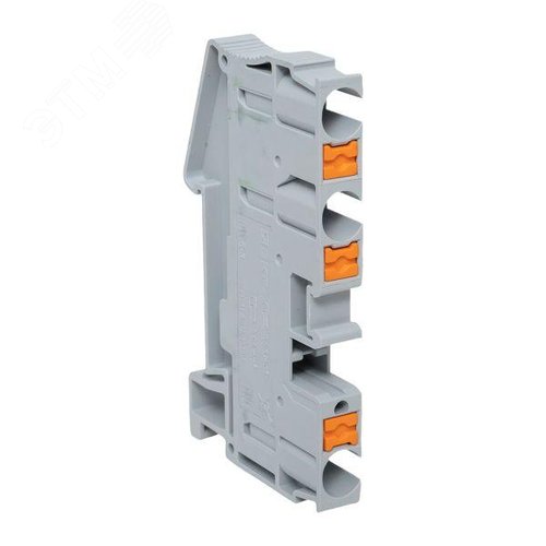 Клемма Push-in 6 мм2 3 вывода серая EKF