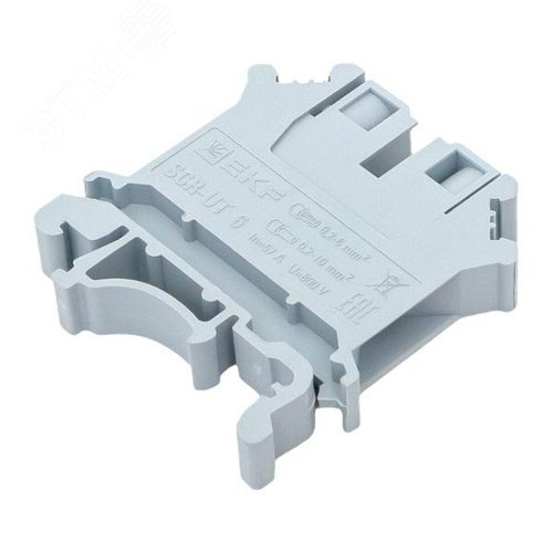 Клемма проходная винтовая UT 6 мм2 серая EKF