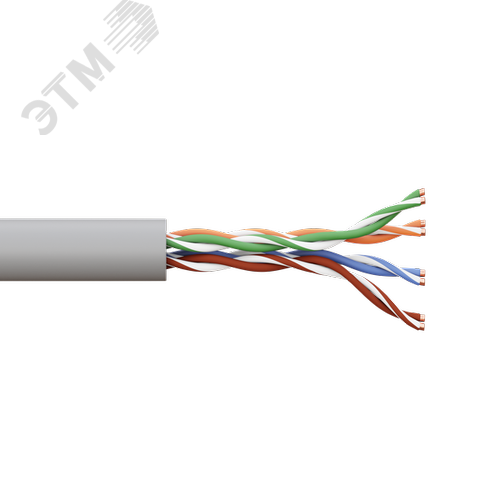 Витая пара TERACOM PRO 5E U/UTP 4 пары solid 24AWG PVC серый 305м