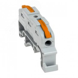 Строительно-монтажная клемма СМК 222-421 на DIN-рейку проходная 1 полюс 008-4мм2 2. PROxima