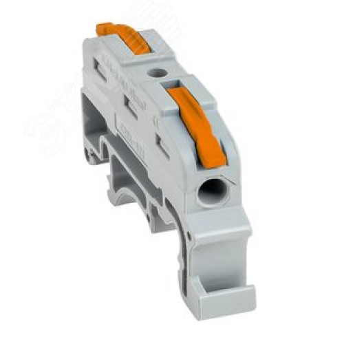 Строительно-монтажная клемма СМК 222-421 на DIN-рейку проходная 1 полюс 008-4мм2 2. PROxima