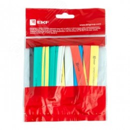 Трубка термоусаживаемая ТУТ нг 8/4 (7 цветов по 3шт) 100мм PROxima