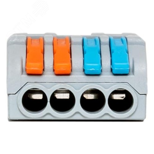 Строительно-монтажная клемма СМК 222-424 разветвительная 4 выхода 0,08-4 мм2 EKF