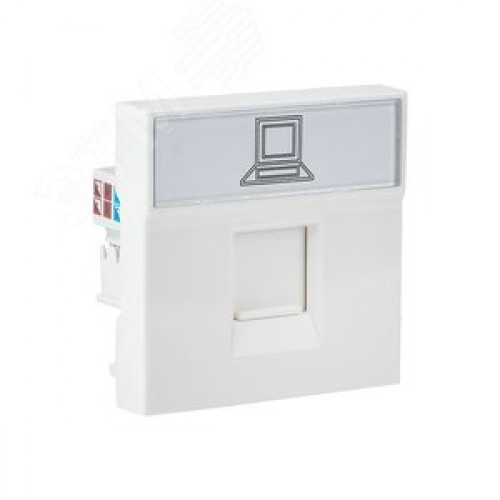 Розетка RJ45, категории 5e (ширина 2 модуля)