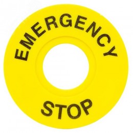 Табличка для кнопок 22 мм EMERGENCY STOP