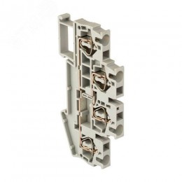 Клемма пружинная двухуровневая ST 2.5 мм2 4 вывода серая EKF