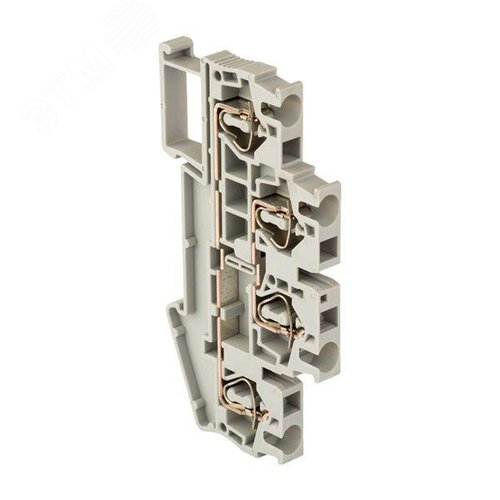 Клемма пружинная двухуровневая ST 2.5 мм2 4 вывода серая EKF