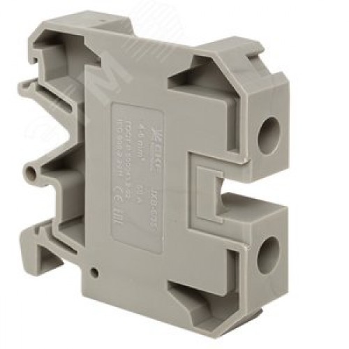 Клемма проходная винтовая JXB 6 мм2 серая EKF