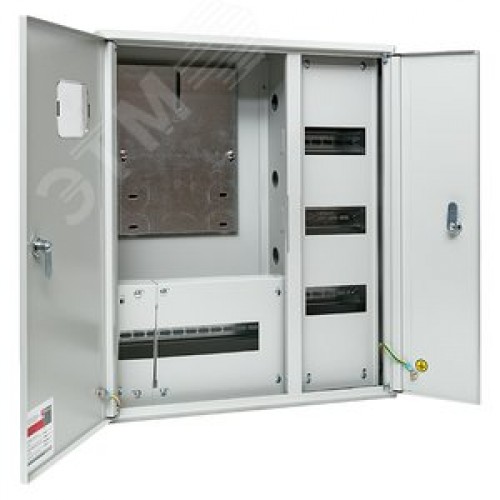Щит учетно-распределительный навесной ЩРУн-3/30о IP31 двухдверный с окном 580х490х165