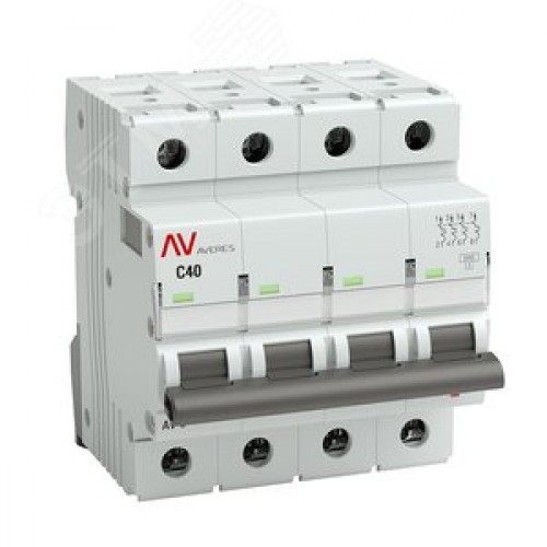 Выключатель автоматический AV-6 4P 40A (C) 6kA AVERES