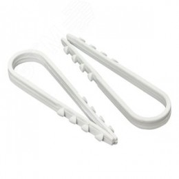 Дюбель-хомут для круглого кабеля 11-18мм нейлон белый Simple (100шт)