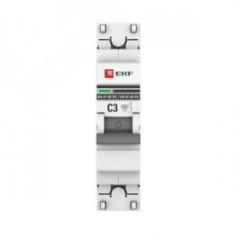 Выключатель автоматический 1P 3А (C) 6кА ВА 47-63 DC PROxima