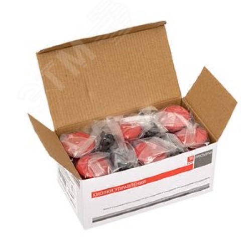 Кнопка BS542 поворотная красная Грибок NC