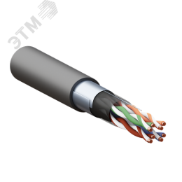 Витая пара TERACOM 5E F/UTP 4 пары solid OUT LDPE черный 305м