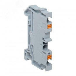 Клемма проходная Push-in 4 мм2 серая EKF