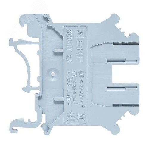 Клемма проходная винтовая UT 2.5 мм2 серая EKF