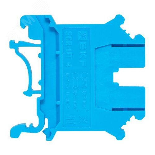 Клемма проходная винтовая UT 4 мм2 синяя EKF