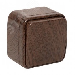 Выключатель 1-клавишный ОП Минск 10А темное дерево