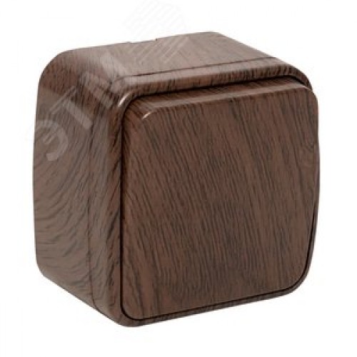 Выключатель 1-клавишный ОП Минск 10А темное дерево