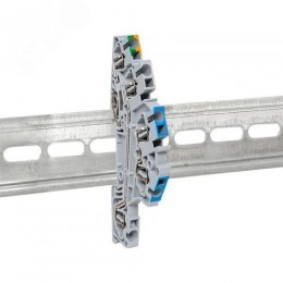 Клемма пружинная трёхуровневая N/L/PE ST 2.5 мм2 5 выводов EKF