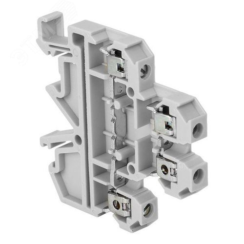 Клемма винтовая двухуровневая JXB 4 мм2 4 вывода серая EKF