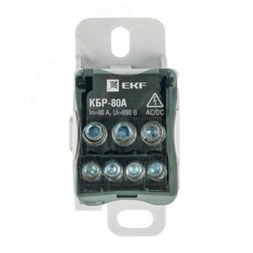 Блок распределения (Кросс) крепеж на панель DIN КБР-80А