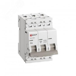 Выключатель автоматический трехполюсный 3P 6 кА (С) 6kA ВА 47-63N M636306C PROXIMA EKF