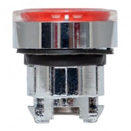 Исполнительный механизм кнопки XB4 красный плоский возвратный без фиксации, с подсветкой