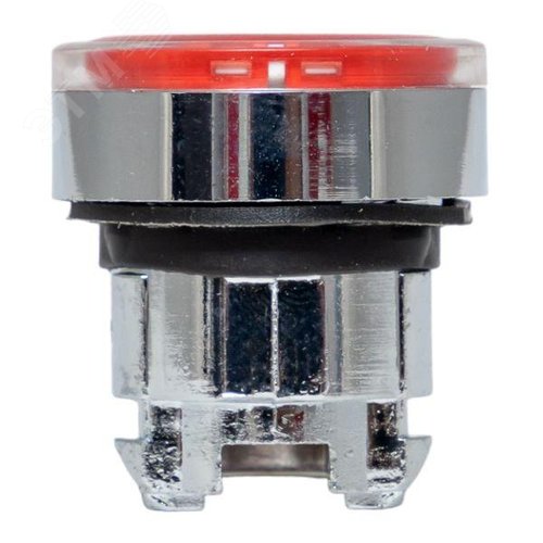 Исполнительный механизм кнопки XB4 красный плоский возвратный без фиксации, с подсветкой