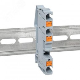 Клемма Push-in 6 мм2 3 вывода серая EKF