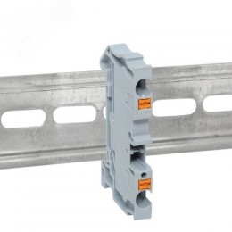 Клемма проходная Push-in 4 мм2 серая EKF