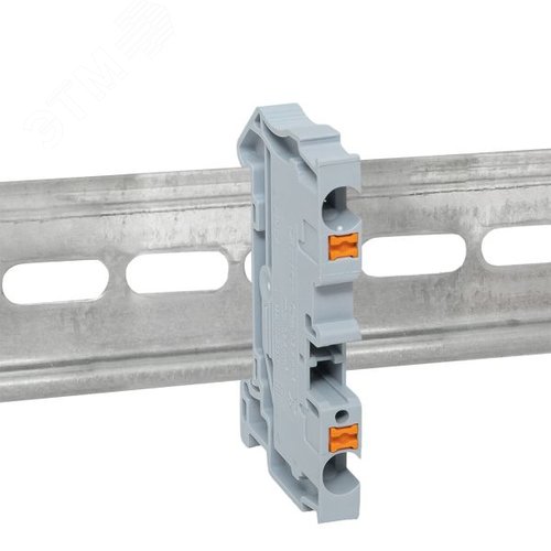 Клемма проходная Push-in 4 мм2 серая EKF