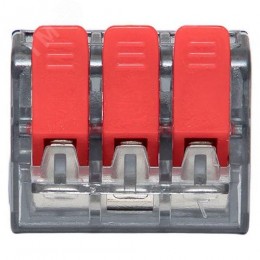 Клемма СМК 221-413 с рычагом 3 отверстия блистер (20шт.) EKF