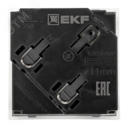 Розетка 45х45 с заземлением 45 градусов быстрозажимные клеммы белая