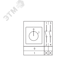 Переключатель кулачковый ПК-1-12 10А 2P 0-1' PROxima