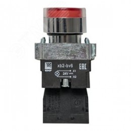 Кнопка BA42 с подсветкой 24В красная NC PROxima