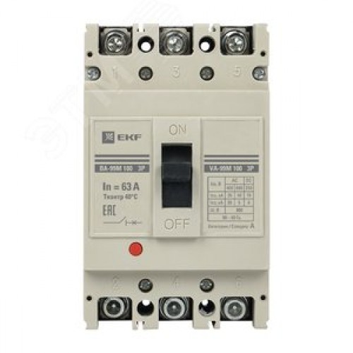 Выключатель автоматический трехполюсный ВА-99М/100 63А 35кА